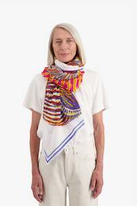 GALAPAGOS- WHITE SCARF by Inoui Editions