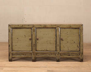 ANTIQUE THREE DOOR CABINET | ARTICHOKE