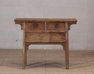 Console Tables: ANTIQUE CONSOLE TABLE w DRAWERS