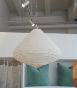 Linen Light Shade | White Oval Drop