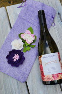 AS Wine Gift Bag - Mauve Floral