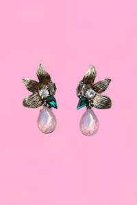 Flora Drop Earrings - Pink