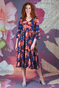 Magic Roses Dress - Navy | SALE