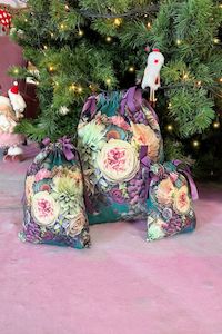 Gift Bag Trio - Teal Peony