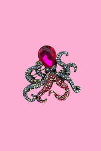 Carpet laying: Octopus Brooch