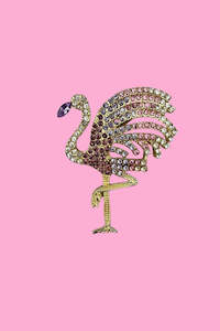 Fluttering Flamingo Brooch