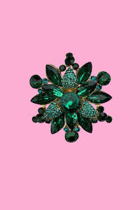 Emerald Star Brooch