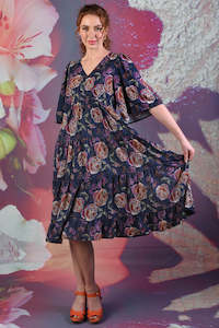 Carpet laying: Magic Ari Dress - Navy Floral - SALE