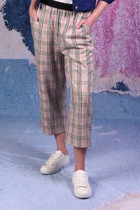 Carpet laying: Luka Lilly Pants - Pink Plaid - SALE