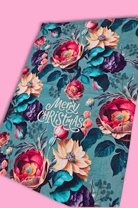 AS Christmas Tea Towel - Blooming Green