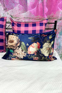 Pillow Slip - Navy Floral Array