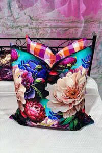 AS Reversible Euro Pillow Case - Dark Peonies