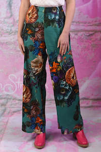 Carpet laying: Zarah Pants - Teal Vintage Bouquet | SALE