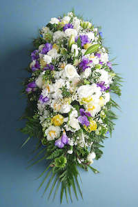 Lavender & White Casket Spray