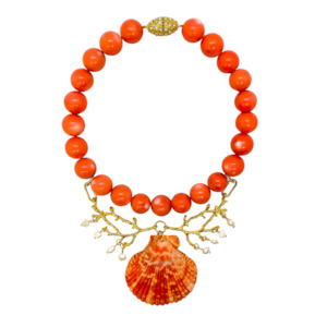 Orange Shell Necklace