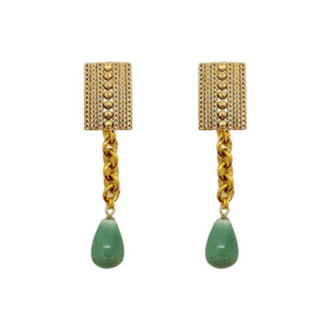 Green Drop Earrings