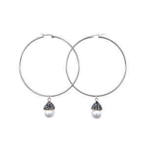 Pearl Hoop Earrings