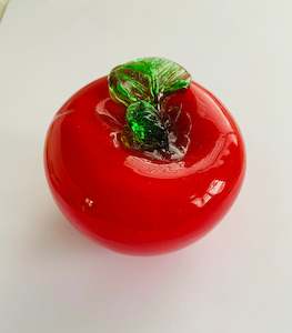 Vintage glass red apple