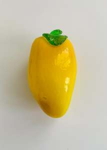 Vintage glass yellow pear