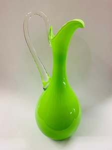 Tall Midcentury Italian Glass Jug