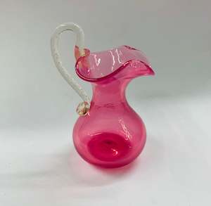 Victorian pink glass jug