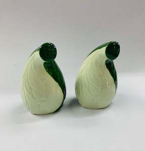 Antique: Pair of novelty vegetable salt and pepper shakers