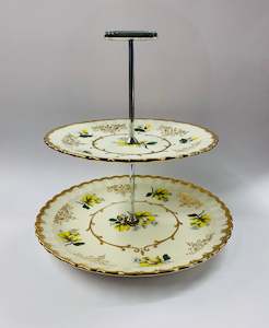 Antique: 2 tier high tea cake stand