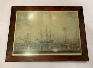 T. E. Lobbing Colour Print of Danish and Swedish warships 1794