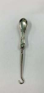 Antique sterling silver button hook