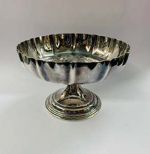 Ornate silver plated fruit compote