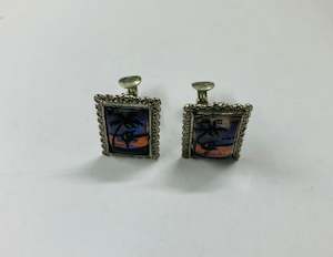 Antique: Pair of vintage clip on butterfly earrings