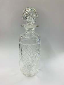 Vintage round cut crystal decanter