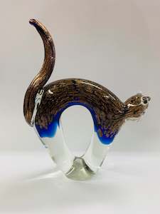 Midcentury Art glass cat