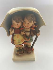 Goebel Figurine of Two Children under and Umbrella