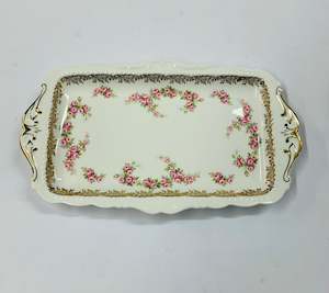 Royal Albert Dimity Rose cake plate