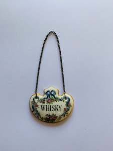 Royal Crown Staffordshire porcelain decanter label Whisky