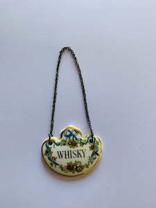 Royal Crown Staffordshire porcelain decanter label Whisky