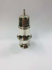 Silver plated icing sugar shaker