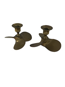 Brass Propeller Candle Sticks