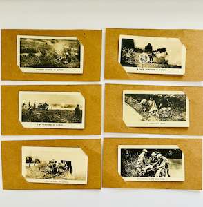 Antique: Set of Six Military Cigarette Cards Focusing on Guns Upcycled Gift Cards #3