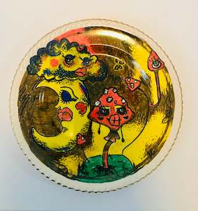 Bespoke Handpainted Plate “Mindy Mushroom and Friends”