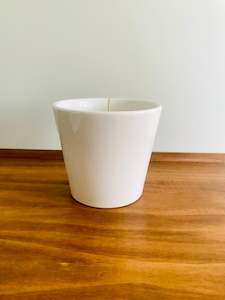 Antique: White Porcelain Vase with Soy Candle