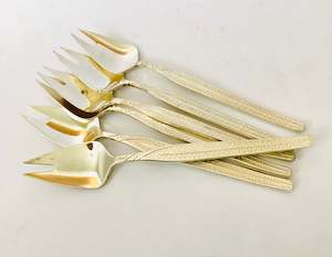 Set of Six Grosvenor Silver Plated Cake Forks