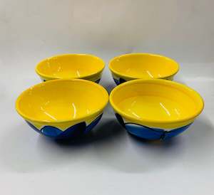 Antique: Set 4 Petra Ceramics bowls NZ made