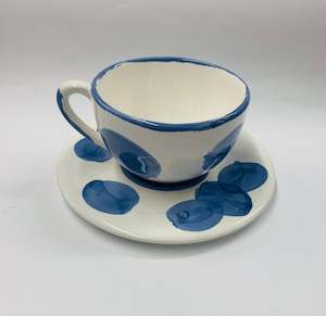 Antique: Large Christine Harris NZ made cup and saucer