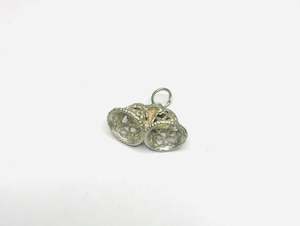 Antique: Sterling Silver Double Bell Filigree Charm