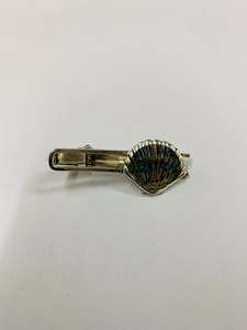 Antique: Sterling Silver and Paua Tie Clip