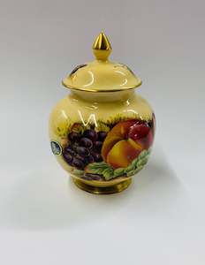 Aynsley Orchard Gold lidded pot