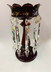 Antique: Antique Victorian Ruby Glass Lustre