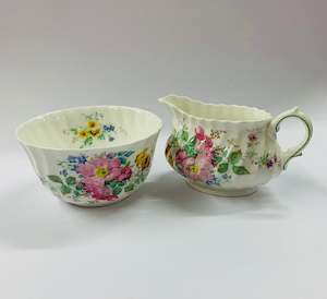 Antique: Royal Doulton Arcadia milk jug and sugar bowl